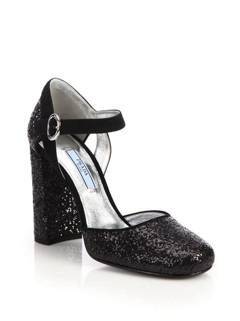 prada glitter pumps|prada pumps and sandals.